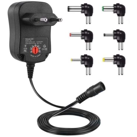 12W Adaptateur Alimentation Universelle 3V 4,5V 5V 6V 7,5V 9V et 12V, Chargeur Secteur Transformateur DC 220V pour VTech Kidimagic Starlight Kidi LightShow Party Sorio 1 2 3S 3 MobiGo Genius