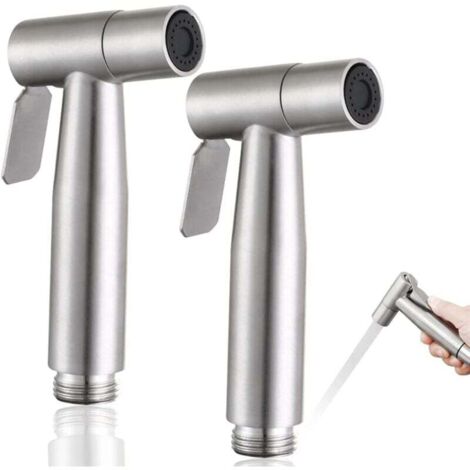 2 pièces Pulvérisateur de bidet,Douchette wc,kit de pulvérisateur de bidet en acier inoxydable,Pulvérisateurs d'hygiène personnelle et de toilette- (1/4)