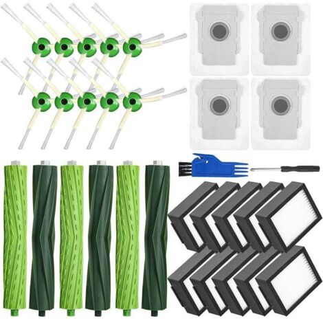 Pièces de Rechange pour iRobot Roomba i/e/j Série, i7 i7+ j7 j7+i3 i3+ i4 i4+ i6 i6+ i8 i8+ E5 E6, Brosse Accessoires 3 Sätze Bros (1/4)