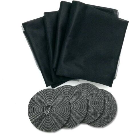 Moustiquaire de fenêtre DIY, moustiquaire réglable pour fenêtre et porte, lot de quatre (noir, 1,5 m x 1,3 m) (1/4)