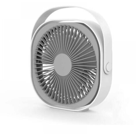 1 Pièce Ventilateur USB, 200X220X66mm Ventilateur de Table, Ventilateur Rechargeable Silencieux Portable, 360 ° Réglable, 3 Modes, Ventilateur de Bureaux avec Poignée pour Bureau Chambre Voyag (1/4)