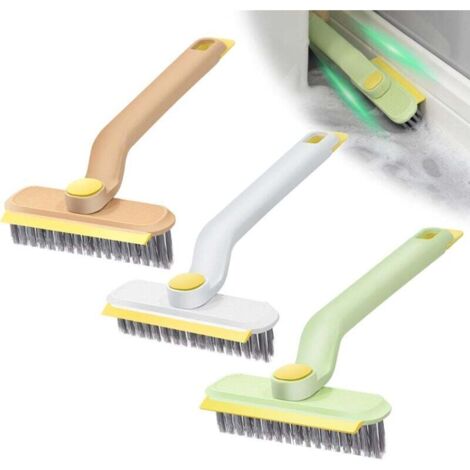 Brosse de Nettoyage des Interstices,3PCS Brosse Joint Carrelage Multifonctionnelle Brosse Nettoyage Salle de Bain,Brosse À Poils Rigides Brosse de Nettoyage pour Maison,Toilettes,Salle de Bain, (1/4)
