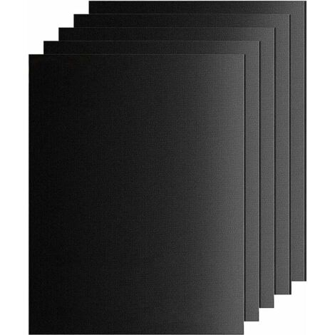 Tapis de Cuisson, 5 Pièces 33 40cm Papier Barbecue Anti-Adhérent Réutilisable Nettoyable, Grille BBQ Mats pour Fours Assistés (1/4)