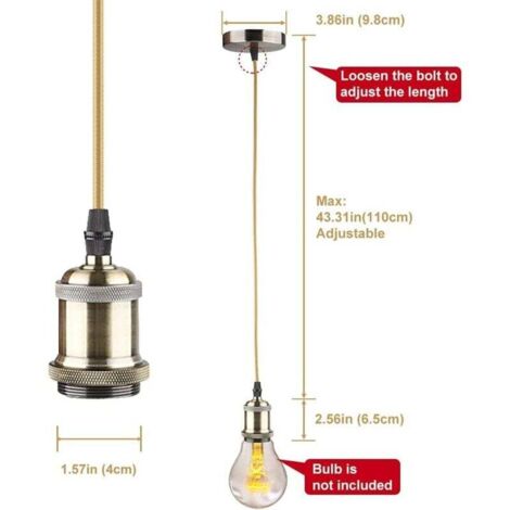 Lot 3 Suspensions E27 Vintage Corde Chanvre 6,8 M Avec Interrupteur – Kit DIY Luminaire Rustique Cuisine, Cave, Loft