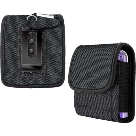 Étui de protection pour téléphone portable avec clip ceinture pour Samsung Galaxy Z Flip/Z Flip 5G/Z Flip 3 5G (toile Oxford) (1/4)