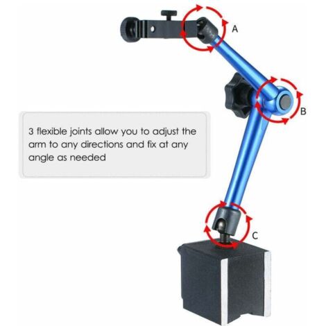 2 Supports Magnétiques à Cadran – Base 2,3″ Bras Articulé 170 Lbs, Pour Indicateurs