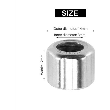 10 PièCes Roulement à Aiguilles HF081412 Rouleaux Unidirectionnel Hexagonal Externe 8X14X12Mm pour L'Industrie ManufacturièRe