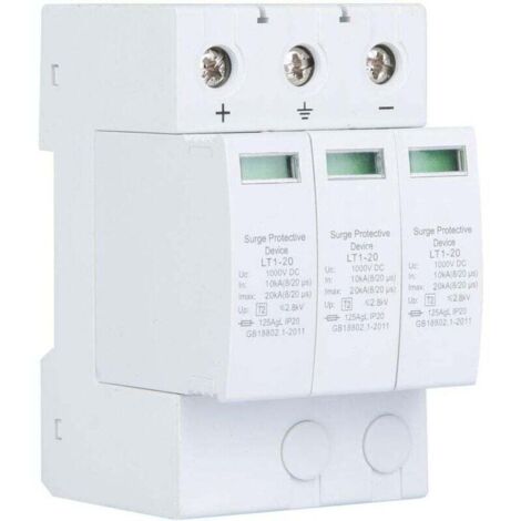 Dispositif de protection 3P 20 KA, parafoudre photovoltaïque haute précision (3p20ka) (1/4)