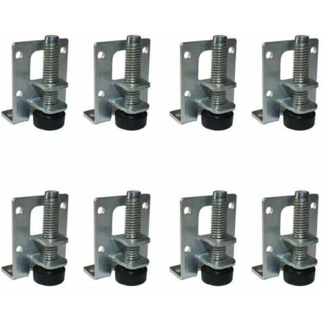 Lot de 8 kits de vérins Vérin pour meuble, Pieds de Nivellement Robustes, Niveleurs Meubles Robustes, Pied Meuble Reglable pour Tables, étagères, Placards, établi (1/4)
