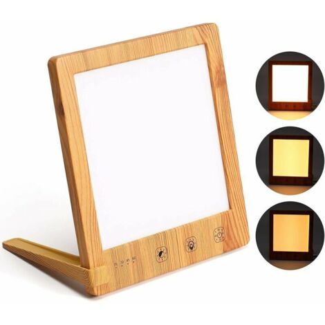 Lampe de luminothérapie 10000 Lux SAD Lampe LED de lumière du pour le traitement efficace des troubles affectifs saisonniers avec fonction minuterie Contrôle tactile convient à la maison/bureau 160mm1