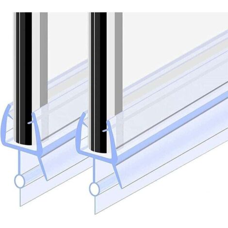 Joint de porte de douche en une pièce 70CM 2PCS pour verre 4-6mm, joint de douche barrière pliante, joint de remplacement, joint de porte de douche en verre droit/courbé. (1/4)