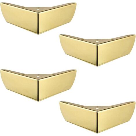 Or - DIY pieds de meubles de cuisine 50mm pieds pour table basse armoire lit canapé solides pieds de chaise en métal bureau argent silencieux antidérapant set de 4 (1/4)