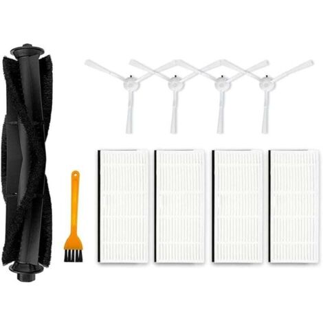 Kit de 10 brosses latérales principales pour aspirateurs Robots pour Ultenic pour T10, 1 Brosse Rouleau Principale, 4 filtres HEPA (1/4)