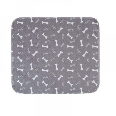 Lot de 1 tapis de dressage pour chien, lavables, réutilisables, super absorbants, anti-fuites, antidérapants, pour chats et chiens - M:80x70CM - Gris (1/4)