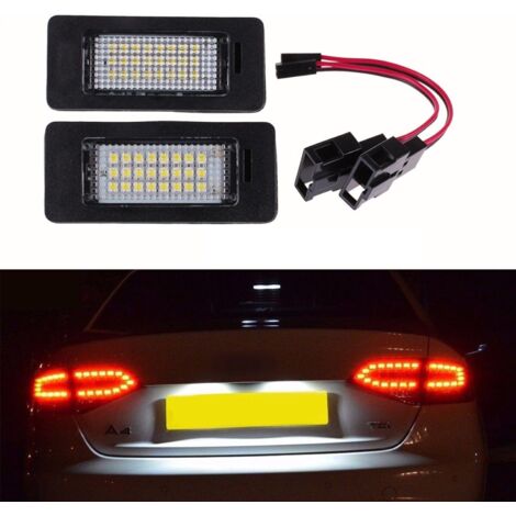2 x Licence plaque d'immatriculation lumière LED Lampe pour A4 B8 A5 Q5 Passat S5 erreur gratuit (1/5)