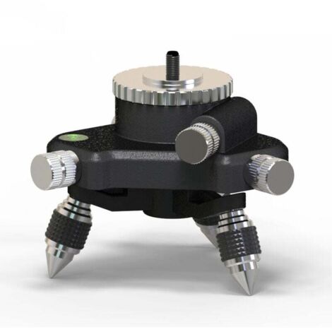 Adaptateur de niveau laser – Base rotative à 360° pour niveau laser à ligne, support de trépied, base de trépied pivotante pour adaptateurs de niveau à bulle 1/4" et 5/8" (1/4)