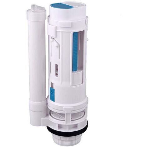Valve de chasse d'eau de toilette double 185mm/7.28 ", valve de remplissage à bouton-poussoir adaptée au trou de drainage 64mm/2.5" (1/4)