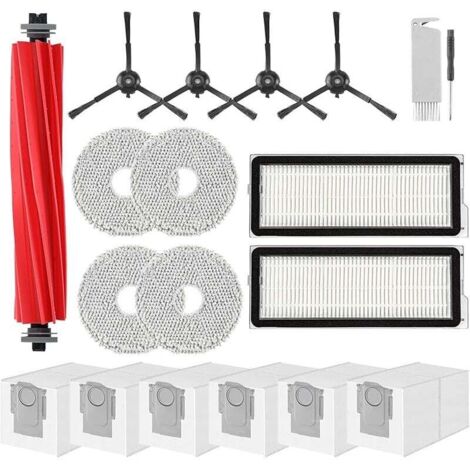 Accessoires pour Roborock Qrevo Pro,Qrevo S, Qrevo MaxV,Qrevo Plus 1 Brosse Principale,2 Filtres,6 Sacs à Poussière,4 Linget (1/4)