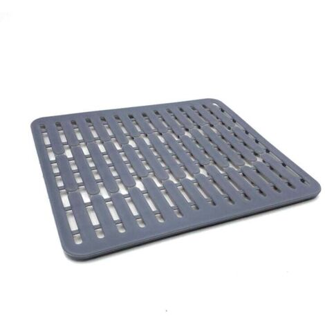 32.5x28.7x1.1cm,gris– Tapis de fond d'évier en silicone ou protège évier - Petit format (1/4)