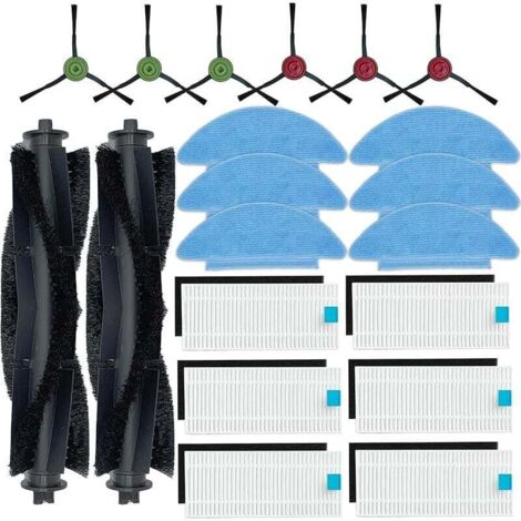 Kit Accessoires Pièces rechange pour Lubluelu SL60D, pour HONITURE Q6 SE,pour Tikom L9000,L8000 Robots aspirateurs, 2 Brosses Prin (1/4)