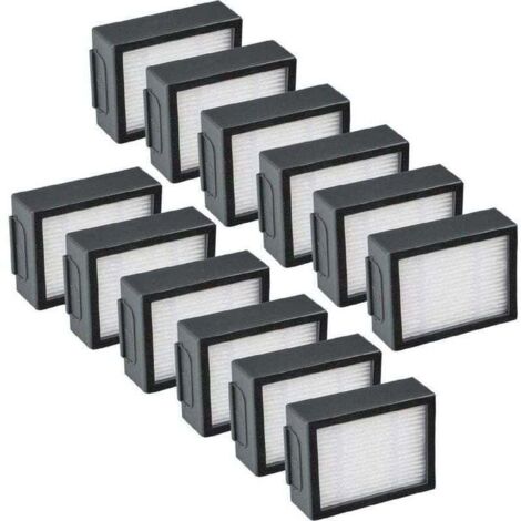 12-Pack Replacement Filter Parts Compatible with iRobot Roomba E, I, J Series i1 i1+ i3 i3+ i4 i5 i5+i6 i6+ i7 i7+ i8 i8+ E5 E6 E7 J7 Robot Vacuum Cleaner Accessories 12 Filters (1/4)