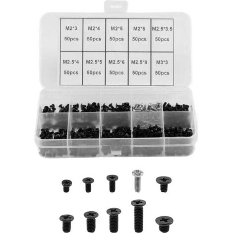 500 Pièces Kit De Vis Pour Ordinateur, Vis Autotaraudeuse À Tête Ronde, Vis Pour Réparation De