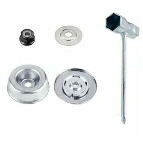 4pcs / Set Pièces et accessoires pour tondeuses pour STIHL FS55 FS56 FS120 FS130 FS130R FS200 FS200R FS250, Haute qualité en métal Lame pour STIHL débroussailleuse Lame Fixation Remplacement Kit