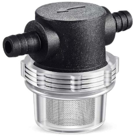 Filtre à eau pour pompe à eau RV à tube vissable, filtre d'entrée/sortie NPSM avec filtres en acier inoxydable 50 mesh, filtre de remplacement (noir) (1/4)