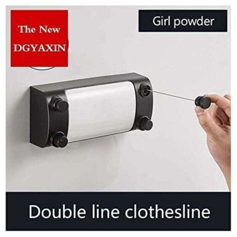 Lavage Rétractable Ligne Support Mural Extensible Vêtements Corde Heavy