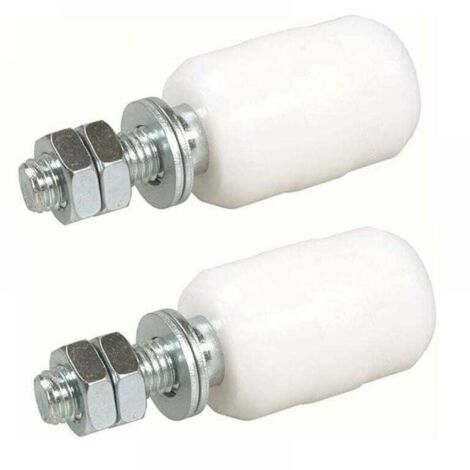 Olive De Guidage Supérieure Nylon, 2 Unitésrouleaux pour Porte Coulissante, Fixation avec Tige Filetée, Olive ou Galet de Guidage pour Portail Coulissant ou Autres Applications (40 x 60MM)