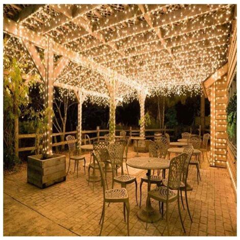 Guirlande lumineuse LED, guirlande lumineuse de décoration extérieure, guirlande lumineuse de mariage festive avec lumière des étoiles, 100 mètres 1000 lumières (1/4)