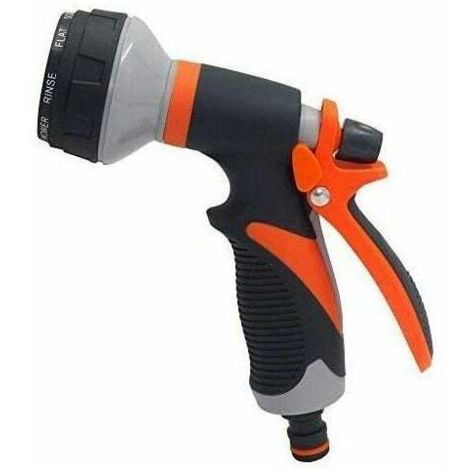 Pistolet pulvérisateur pour tuyau d'arrosage 8 modes - Pistolet pulvérisateur haute pression pour corps de jardin ajuste le débit d'eau pour l'irrigation du jardin et les plantes, lavage de voi (1/4)