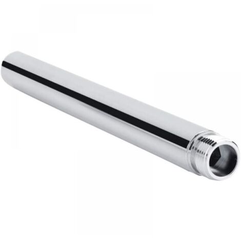 Bras de Douche Extension en Acier Inoxydable Rallonge de Douche 25cm Tube D'extension de Douche Rond G 1/2" Bras D'extension de Pomme de Douche Accessoire de Salle de Bain