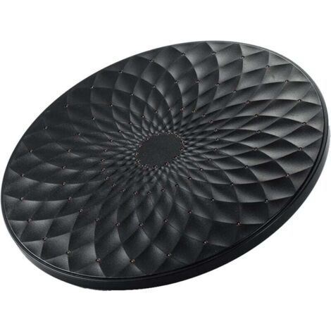 Pommeau de douche, pomme de douche fixe ronde 9", raccord G1/2", noir (1/4)