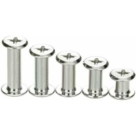 Lot De 80 Rivets Chicago Vis M5x4mm - Métal, Noir, Pour Assemblage, Neuf