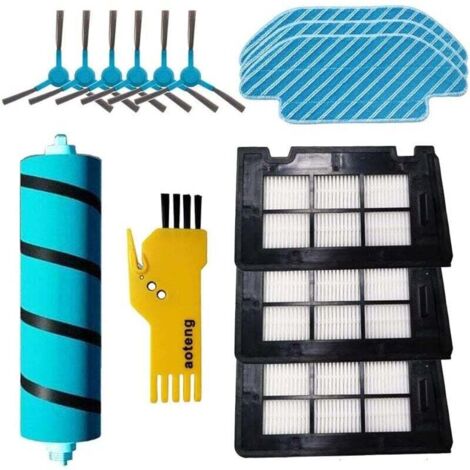 Accessoires pour Robot Aspirateur Cecotec Conga 4090 5090 Pièces de Rechange Pack de 1 brosses principales, 3 filtres Hepa, 6 bros (1/4)