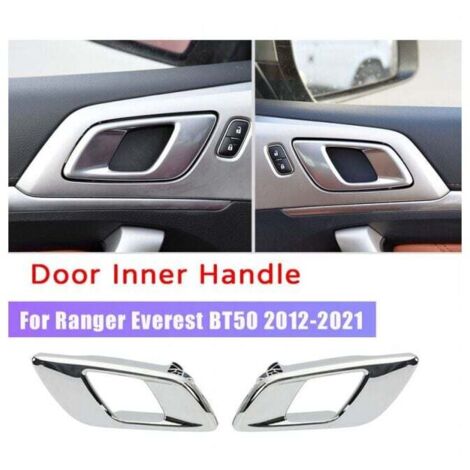 Paire gauche et droite Ford Ranger 2012-2021 Everest 2015-2021 Mazda BT50 2012-2019 Poignée de porte intérieure de voiture chromée (1/4)