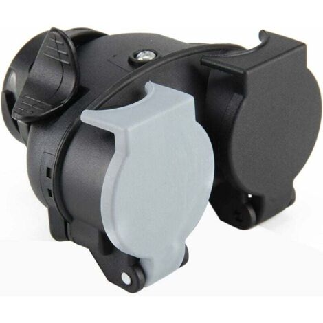 Adaptateur de remorquage 13 broches à 7 broches 13 à 7 broches adaptateur de remorque prise remorque caravane électrique étanche 12V N & S Type adaptateur d'extension prise (1/4)