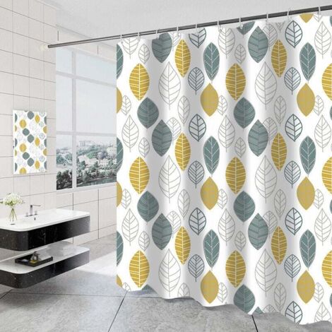 Rideau De Douche En Polyester Épais Imperméable Rideaux De Douche Imperméables En Tissu De Polyester Pour Salle De Bain Lavable En Machine - Bleu 150200Cm (1/4)