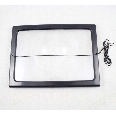 A4 Pleine Page Loupe de Lecture Loupe avec 4 LED Lampe Lentille de Grossissement 3X