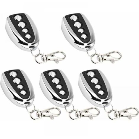Lot de 5 ouvre-porte de garage électrique à télécommande, 433 MHz pour clonage de portail, de garage, de clonage électrique universel (1/4)