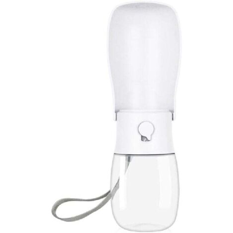 Bouteille d'eau pliable pour chien de 300 ml, bouteille d'eau portable pour chien, convient aux chiens, chats, animaux de compagnie, promenades en plein air, voyages et boissons, blanc (1/3)