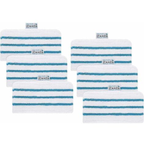 6Pack Microfibres lavables pour vadrouille à vapeur Black & Decker FSMP20, FSMH1321JMD, FSM1500, FSM1600, FSM1610, FSM1620, FSM1621, FSM1630, FSMH162 (1/4)