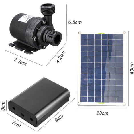 Pompe Submersible Solaire 12V 240 L/h – Avec Panneau 6W Pour Bassin Poissons & Aquarium