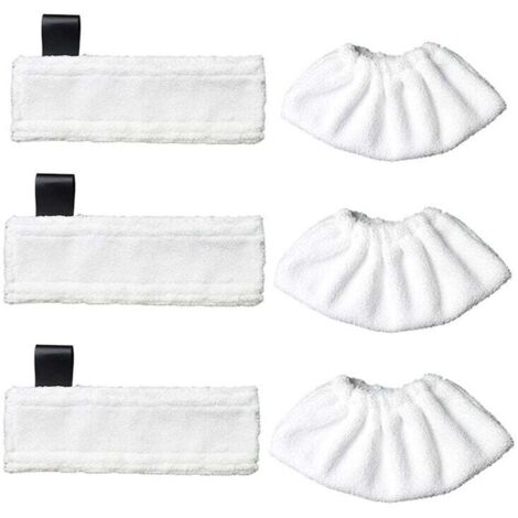 3 chiffons microfibres + 3 kits de chiffons microfibres pour Kärcher SC5/SC4/SC3/SC2 /SC1, chiffons de rechange pour nettoyeurs vapeur Kärcher EasyFix (1/4)