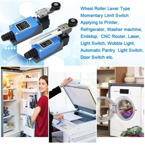 Interrupteurs Fin De Course ME-8108 (lot De 2) - 220V 5A, Piston Plongeur NC+NO Pour CNC, Portes, Automatisation
