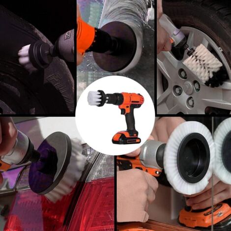 YIHATA Brosse Nettoyage Pour Perceuse 6PCS - Pour Voiture, Jantes