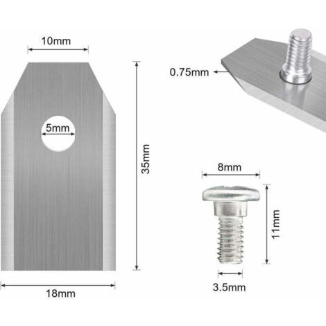 45 x Lames de Couteau en Titane pour Toutes Les Tondeuses Robotiques Husqvarn/Automower/ Yardforce/Gardena(3g-0.75mm) Avec 45 Vis, Lames de Rechange pour Modèles 105,310,315,320,420,430x,r40i