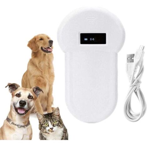 Lecteur de puces pour animaux de compagnie KKmoon, lecteur de poche LF 134,2 kHz, lecteur de puces pour animaux de compagnie de poche, lecteur d'identification de chat pour chien de compagnie