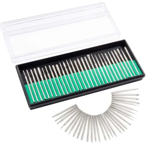 30Pcs Fraise Diamant 3mm Foret Fraise Diamantée Tige Forets Rotatifs pour Verre Pierre Précieuse Métal Meulage Bijoux Rotatif de Gravure Outil Accessoire d'Outil Rotatif